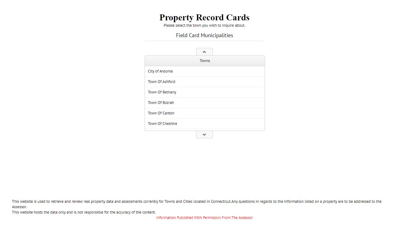 Property Record Cards